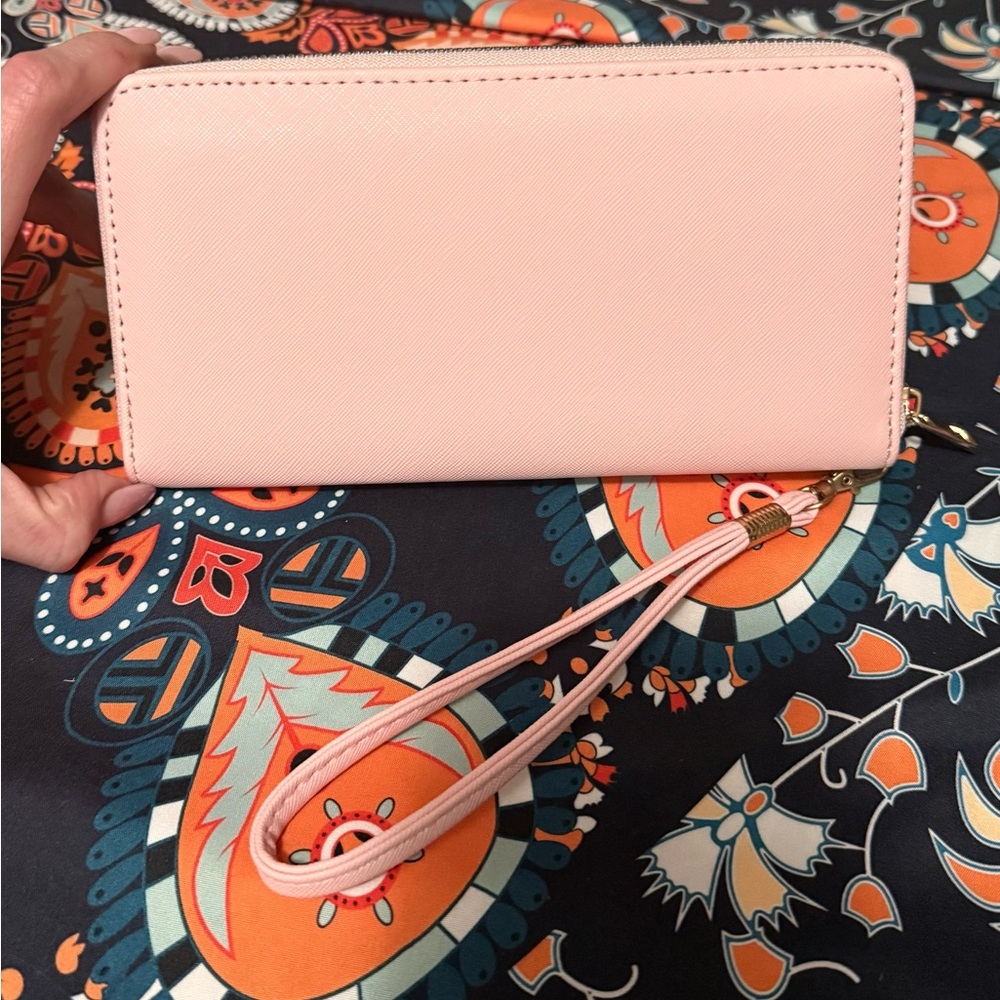 REBECCA & RIFKA | Medallion Zip-Around Wristlet Wallet - Picture 2 of 3